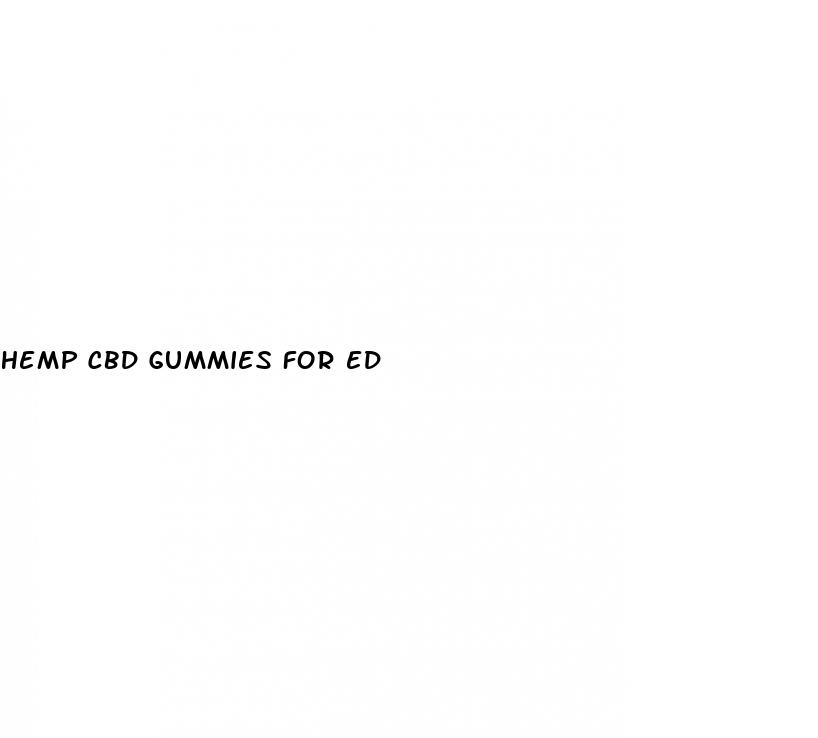 hemp cbd gummies for ed