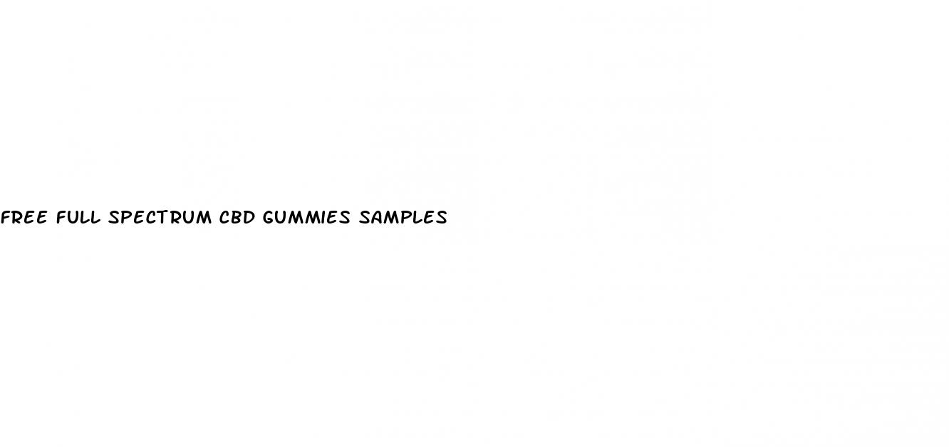 free full spectrum cbd gummies samples