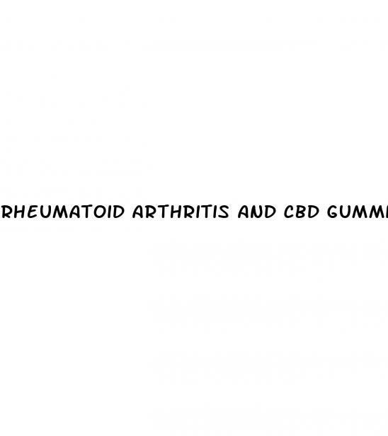 rheumatoid arthritis and cbd gummies