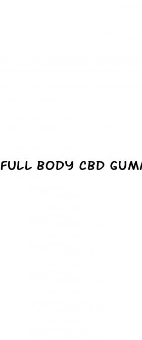full body cbd gummies para que sirve