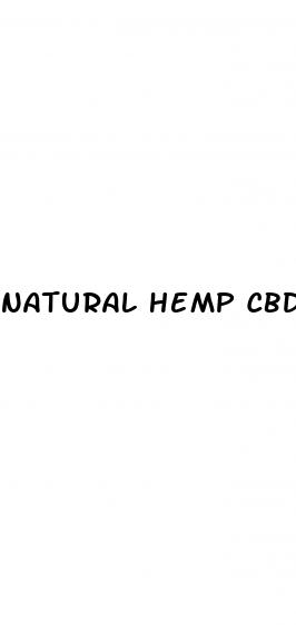 natural hemp cbd gummies