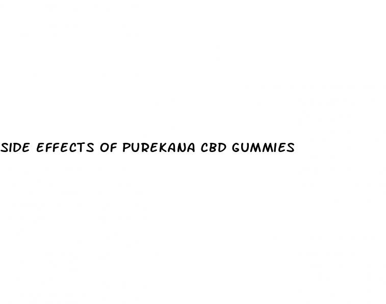 side effects of purekana cbd gummies