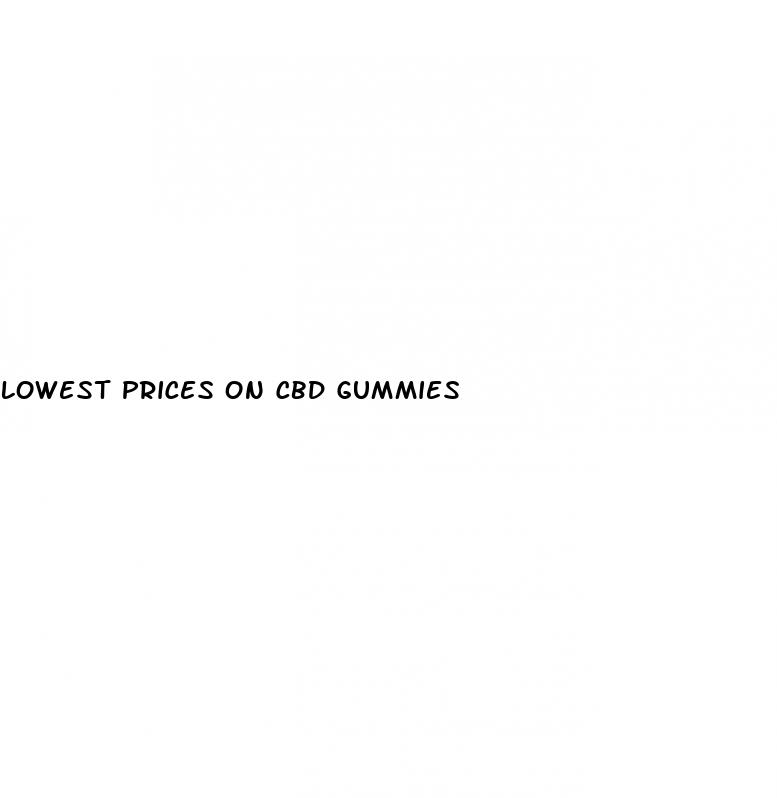 lowest prices on cbd gummies