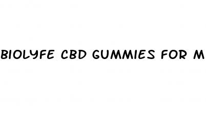 biolyfe cbd gummies for men