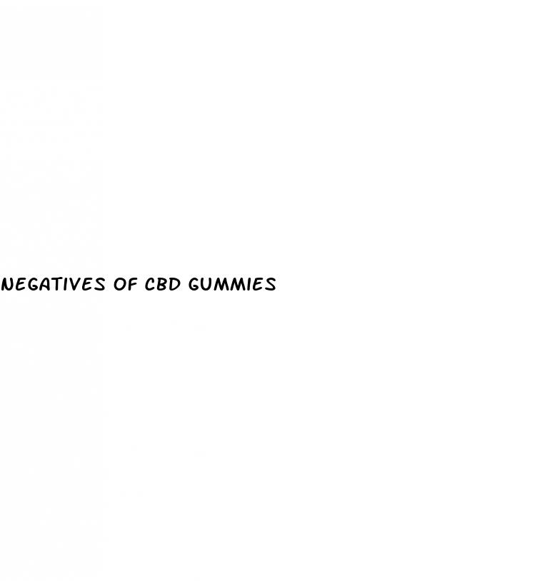 negatives of cbd gummies