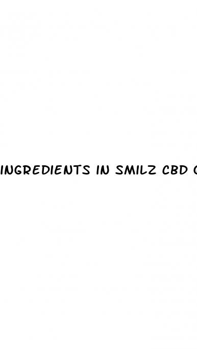 ingredients in smilz cbd gummies