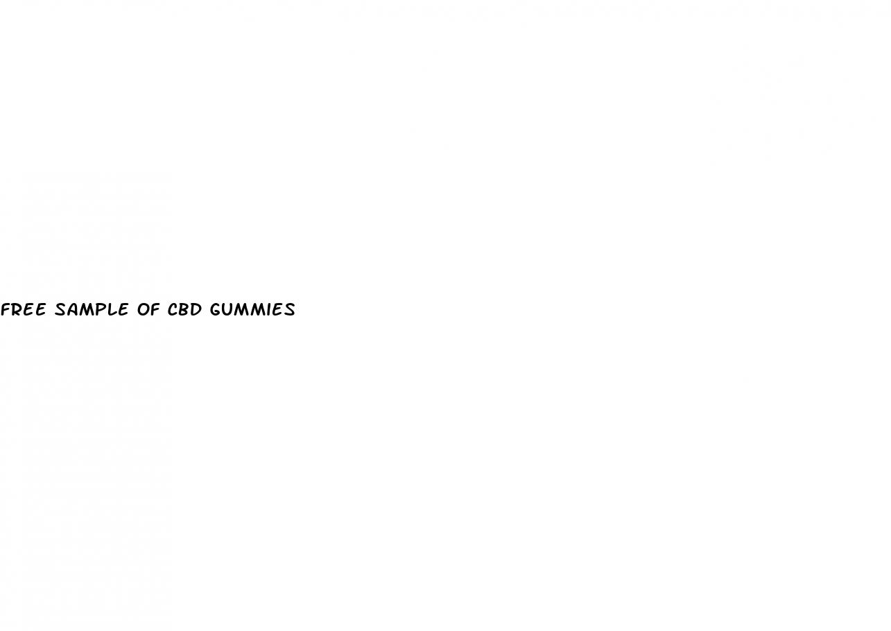 free sample of cbd gummies