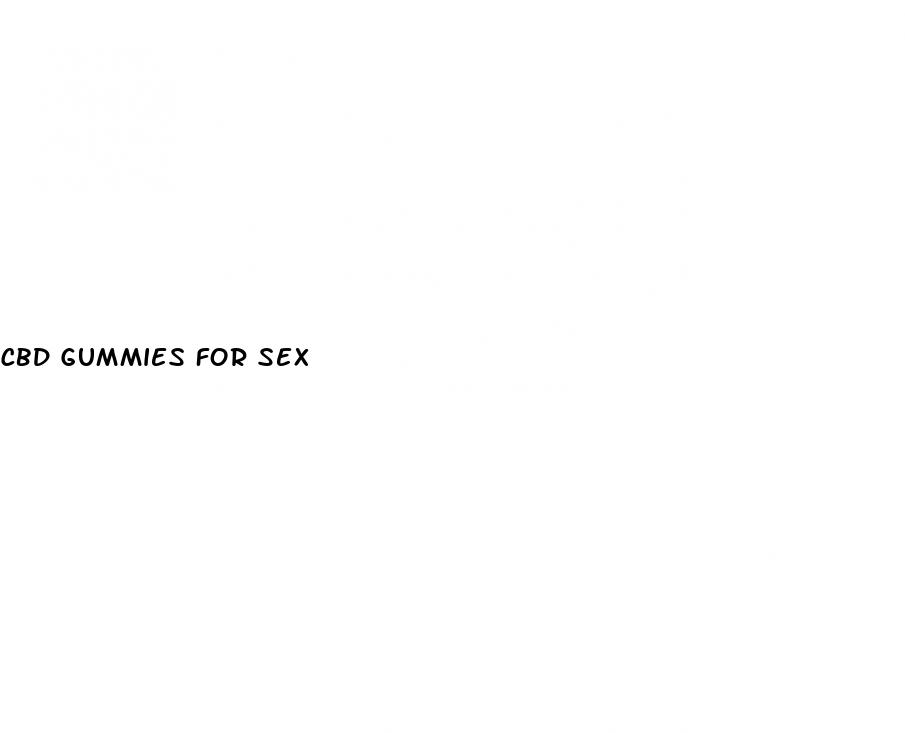 cbd gummies for sex