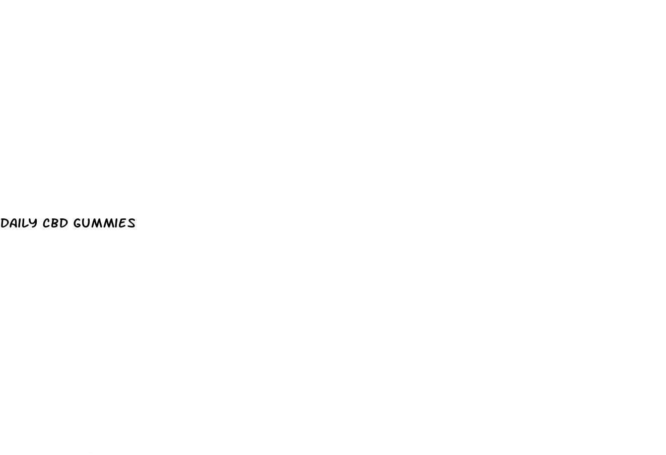 daily cbd gummies