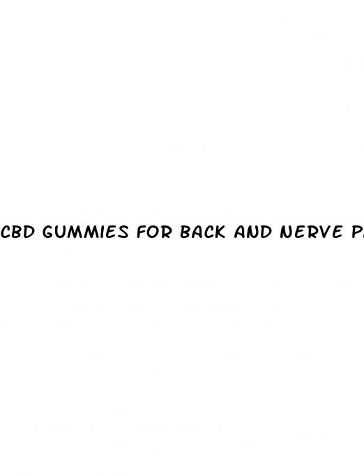 cbd gummies for back and nerve pain