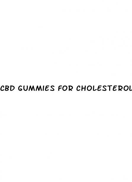 cbd gummies for cholesterol control