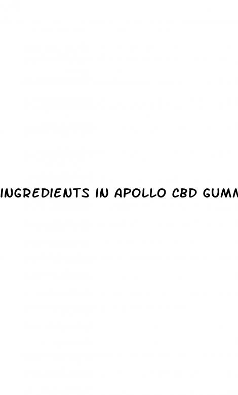 ingredients in apollo cbd gummies