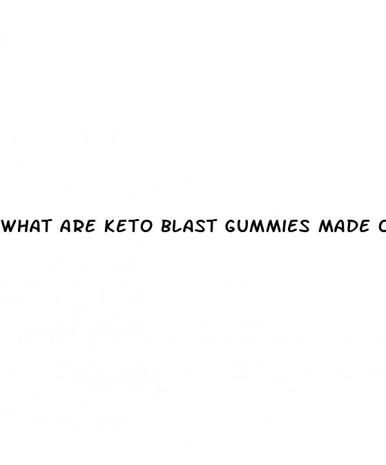 what are keto blast gummies made of
