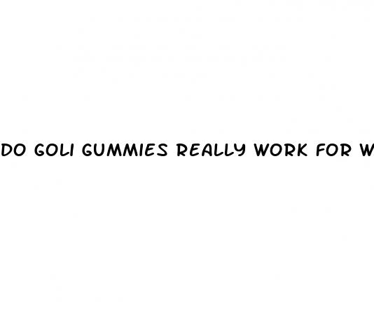 do goli gummies really work for weight loss