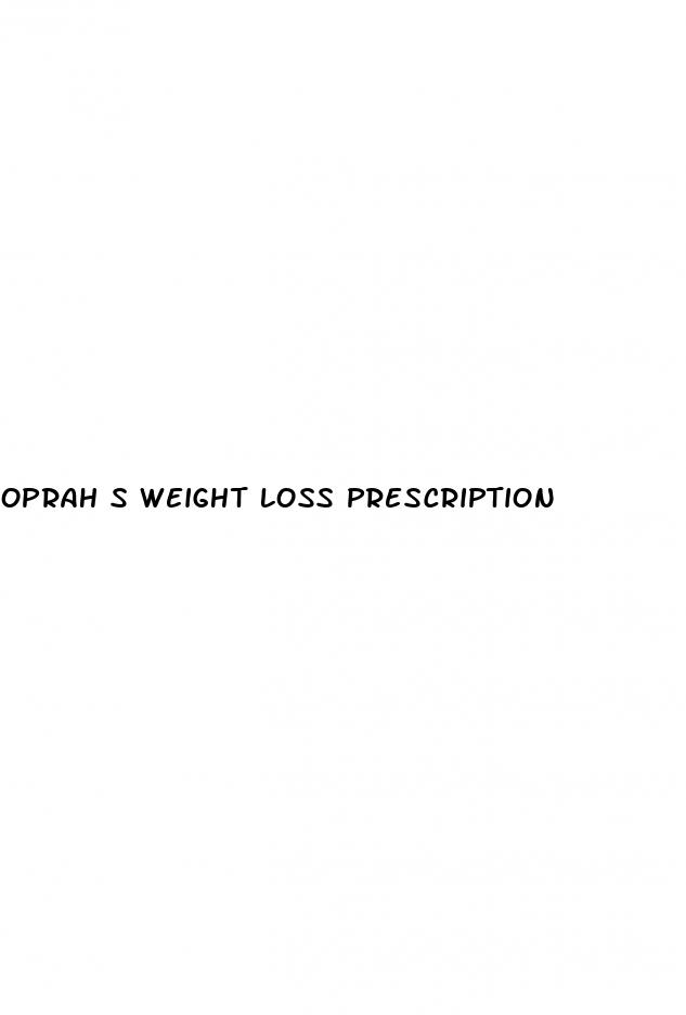 oprah s weight loss prescription
