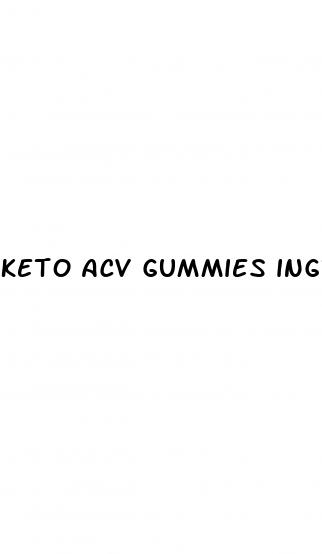 keto acv gummies ingredients