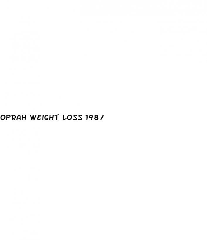 oprah weight loss 1987