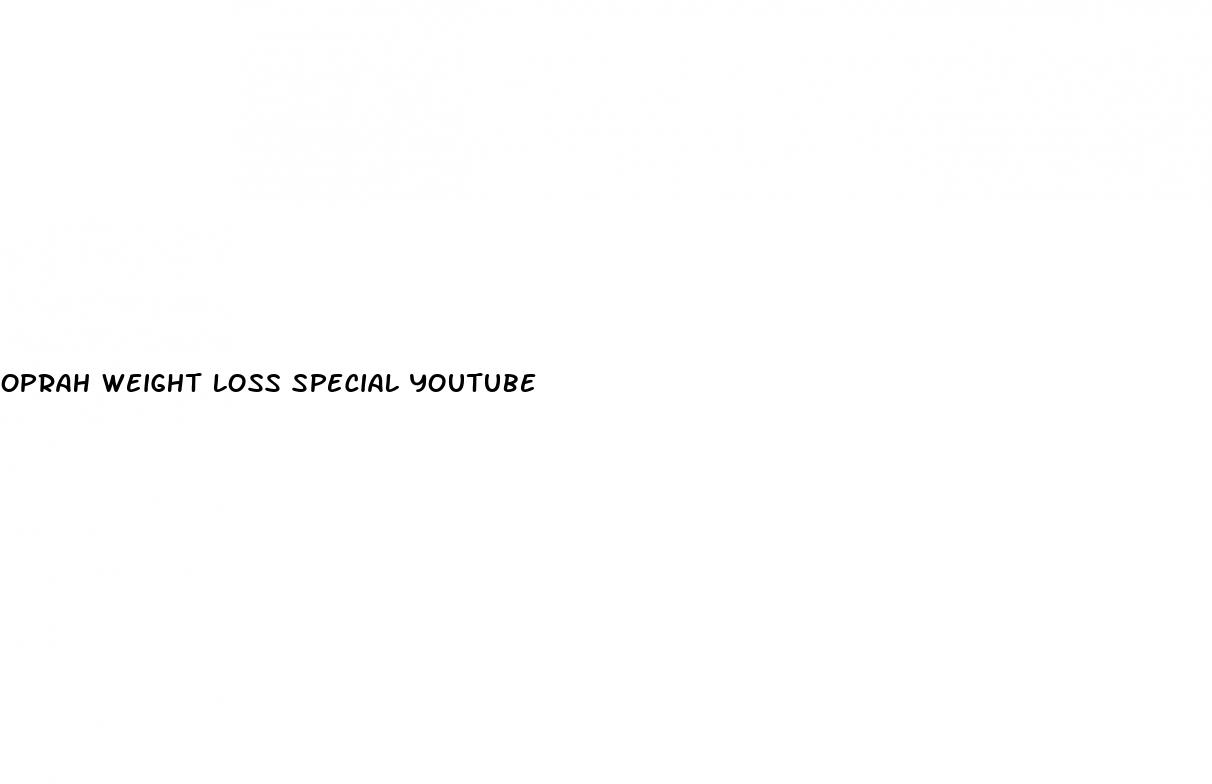 oprah weight loss special youtube