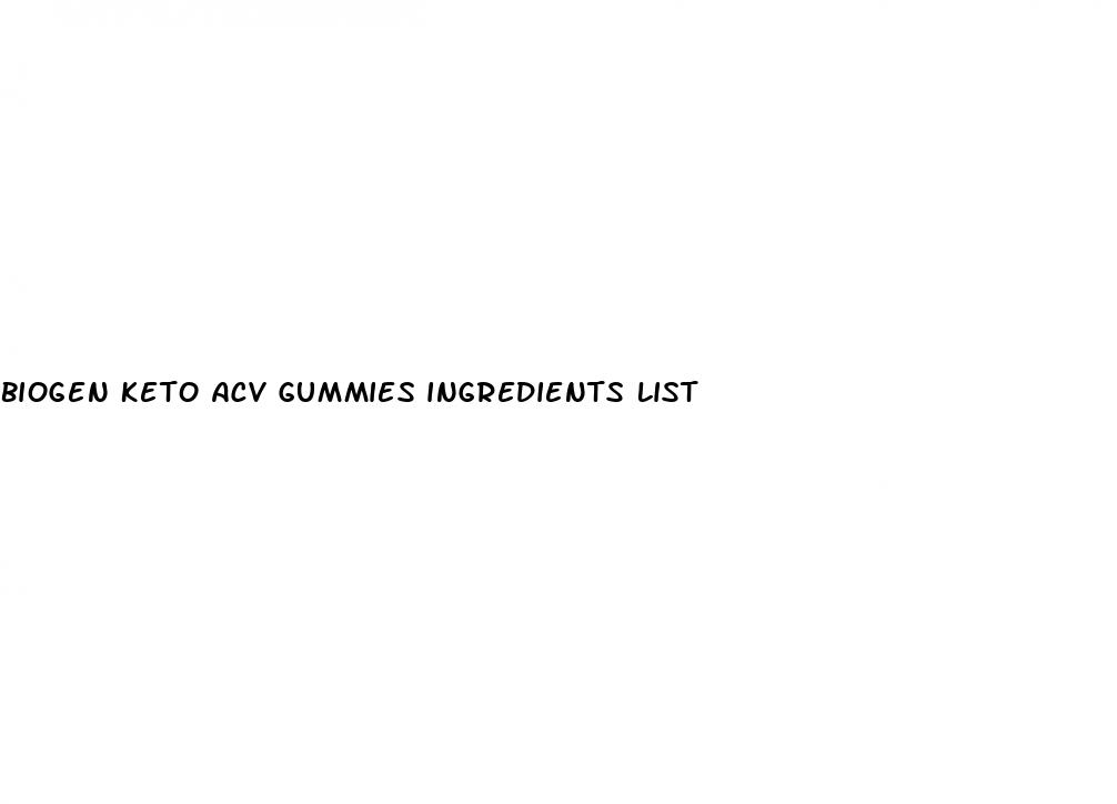 biogen keto acv gummies ingredients list