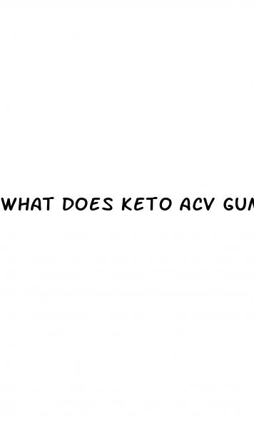 what does keto acv gummies do