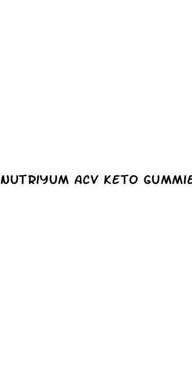 nutriyum acv keto gummies reviews