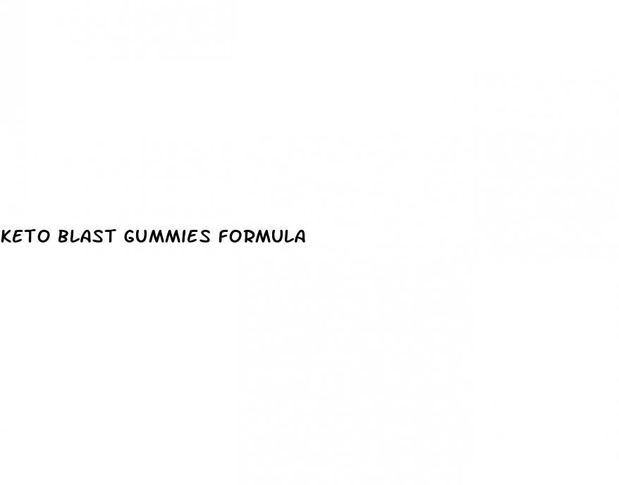 keto blast gummies formula