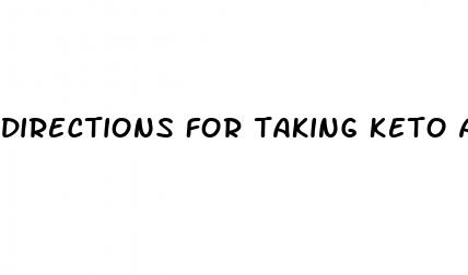 directions for taking keto acv gummies