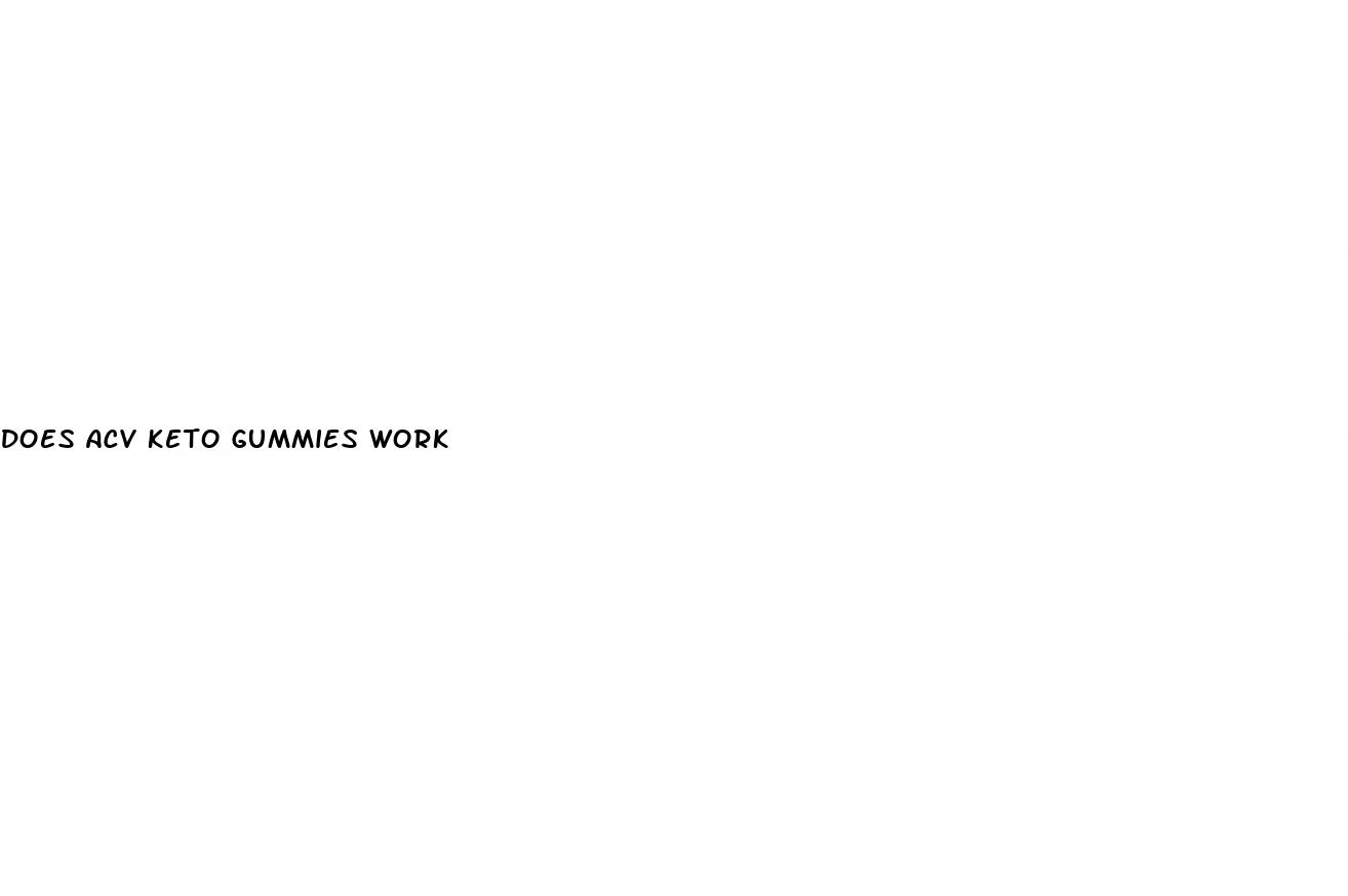 does acv keto gummies work