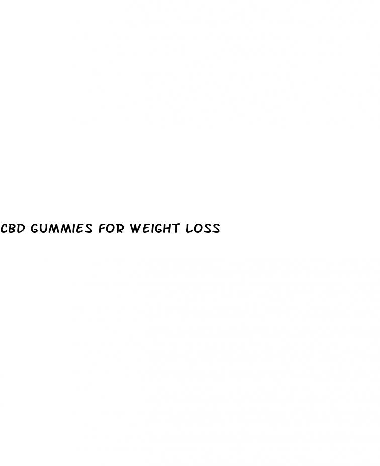 cbd gummies for weight loss