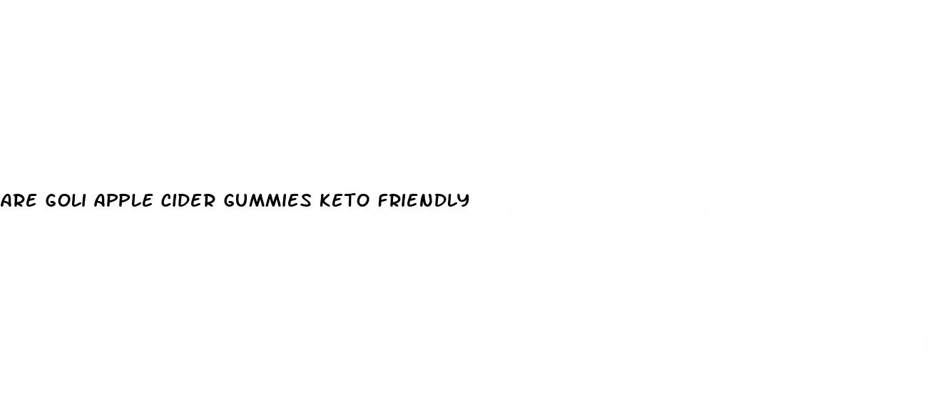 are goli apple cider gummies keto friendly