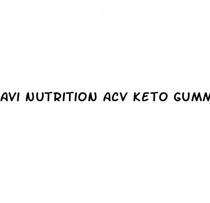 avi nutrition acv keto gummies