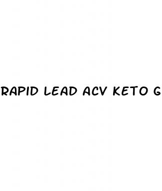 rapid lead acv keto gummies