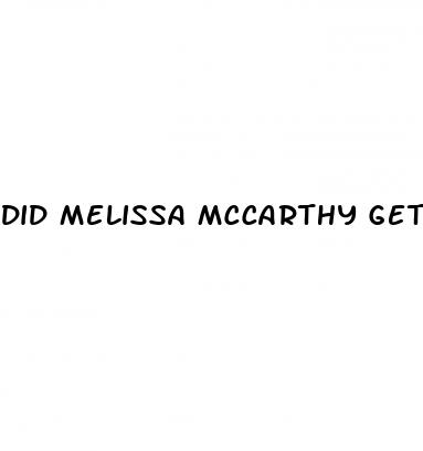 did melissa mccarthy get weight loss surgery