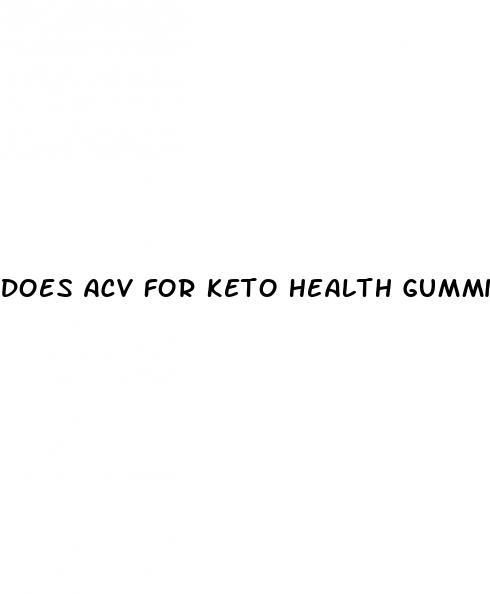 does acv for keto health gummies really work