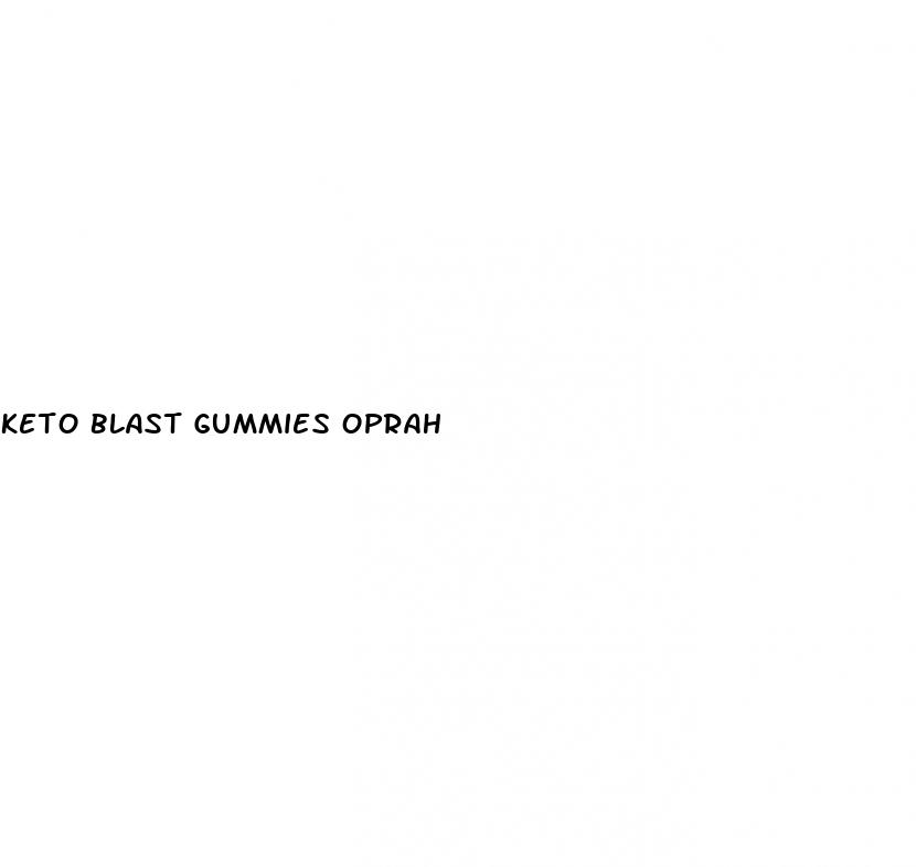 keto blast gummies oprah