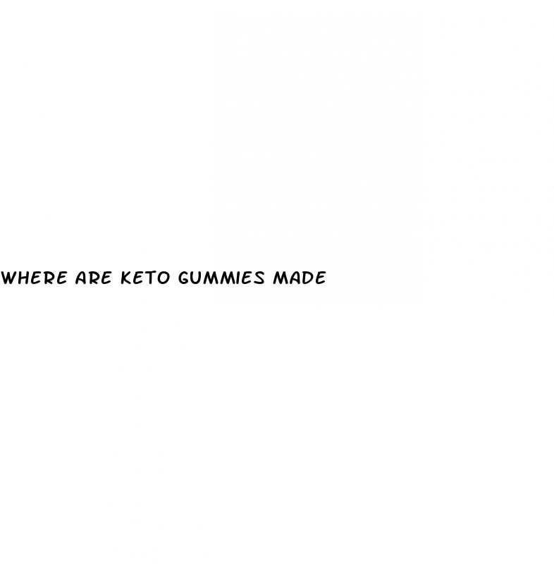 where are keto gummies made