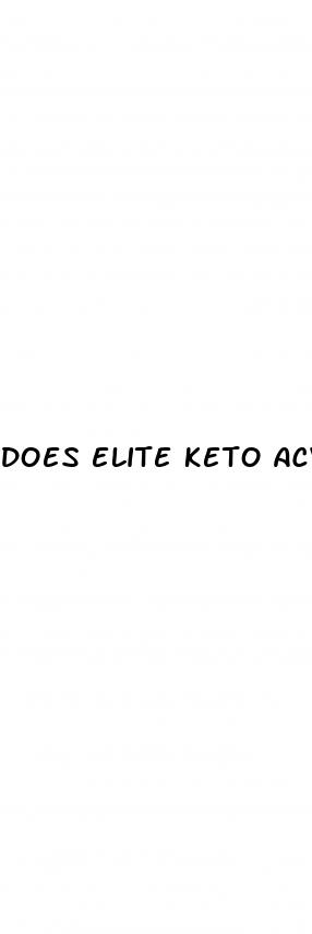 does elite keto acv gummies work