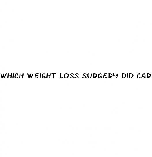 which weight loss surgery did carnie wilson have