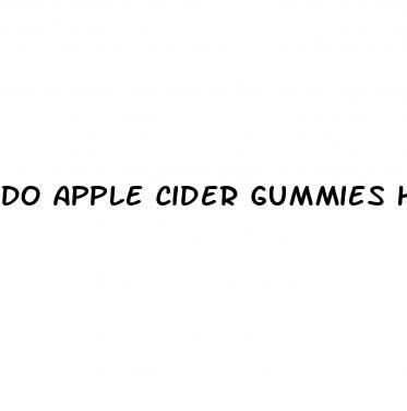 do apple cider gummies help with weight loss