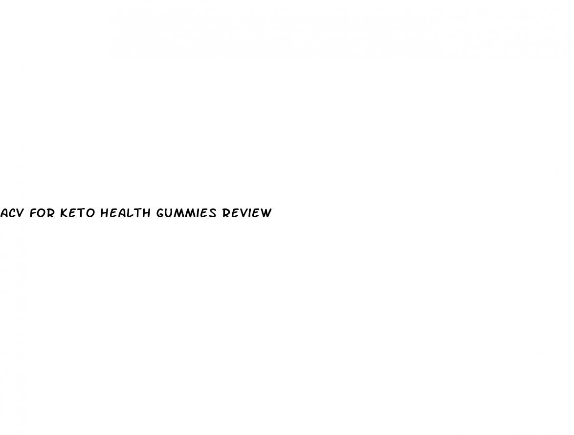 acv for keto health gummies review