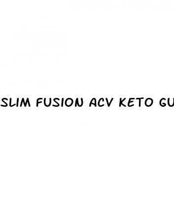slim fusion acv keto gummies