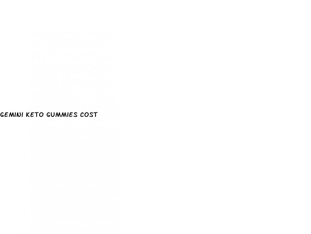 gemini keto gummies cost