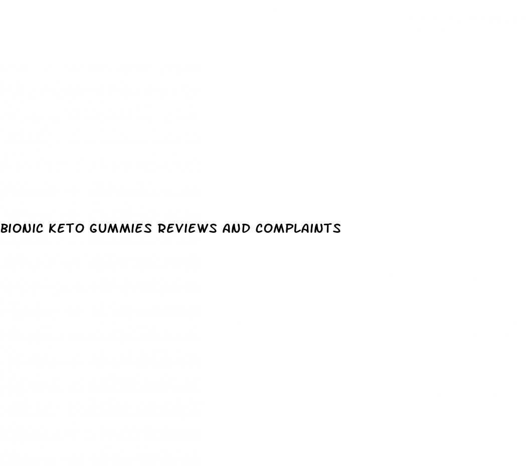 bionic keto gummies reviews and complaints