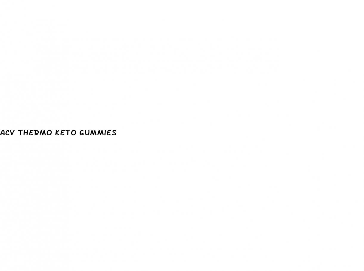 acv thermo keto gummies