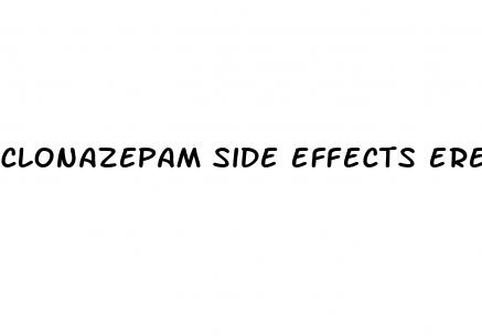 clonazepam side effects erectile dysfunction