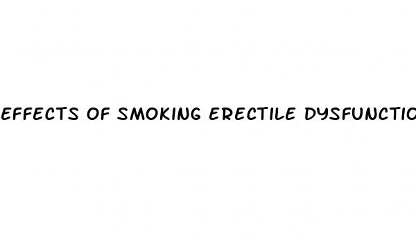 effects of smoking erectile dysfunction