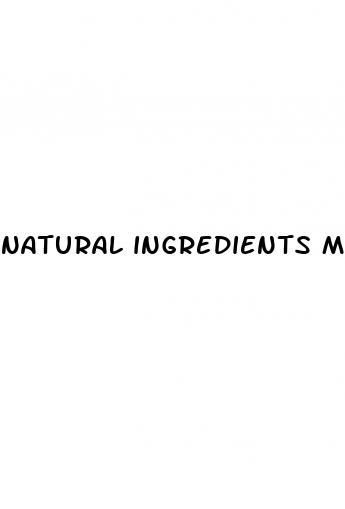 natural ingredients male enhancement