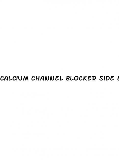 calcium channel blocker side effects erectile dysfunction