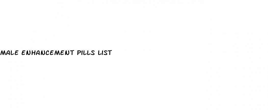 male enhancement pills list