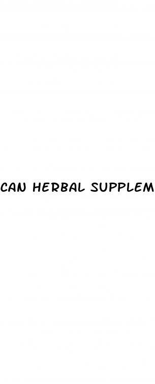 can herbal supplements cause erectile dysfunction